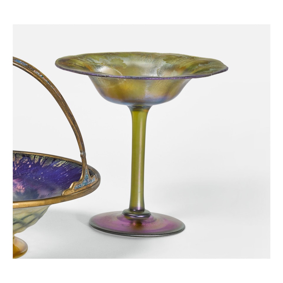 CARVED COMPOTE DISH by Tiffany Studios