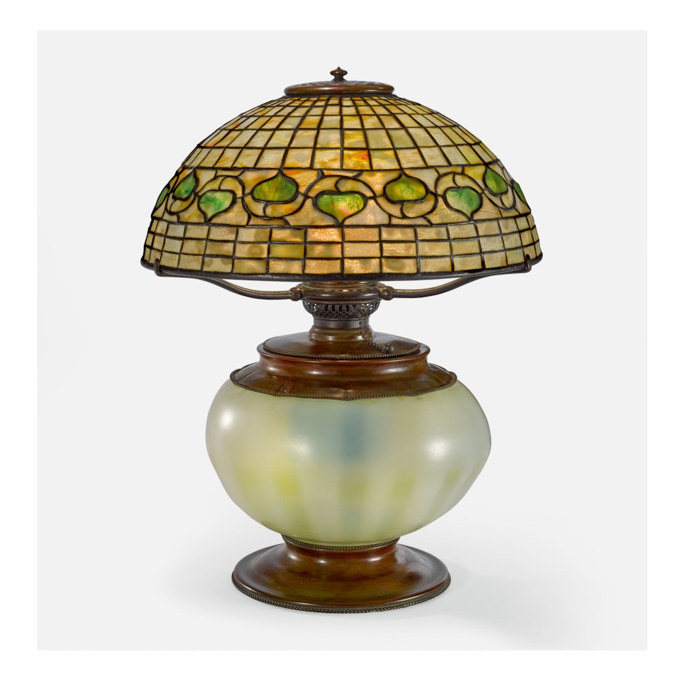 "VINE BORDER" TABLE LAMP by Tiffany Studios