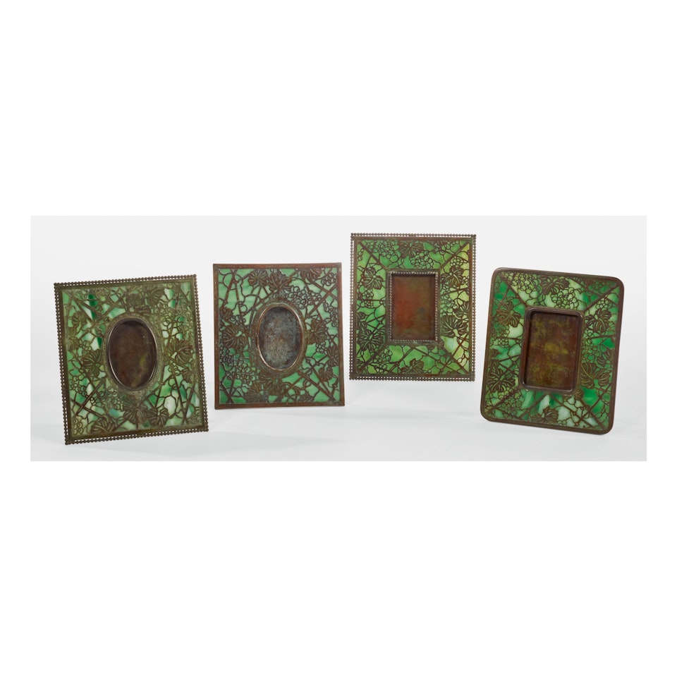FOUR "GRAPE VINE" PHOTOGRAPH FRAMES by Tiffany Studios