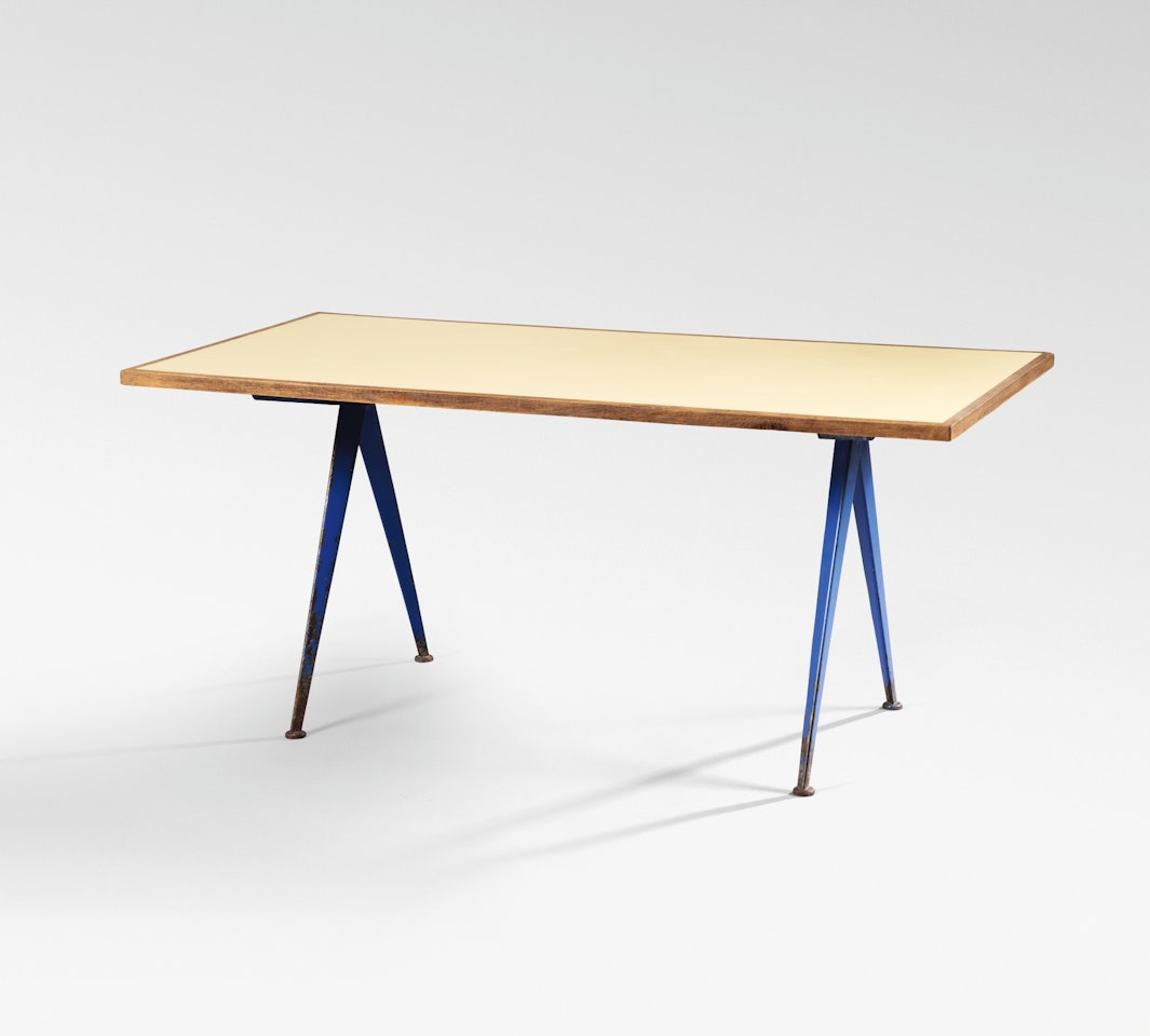 CAFÉTÉRIA N. 512 ALSO CALLED COMPAS TABLE by Jean Prouvé