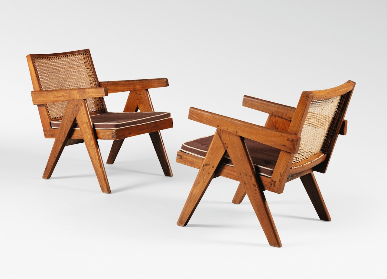 PAIR OF PJ-SI-29-A ARMCHAIRS by Pierre Jeanneret