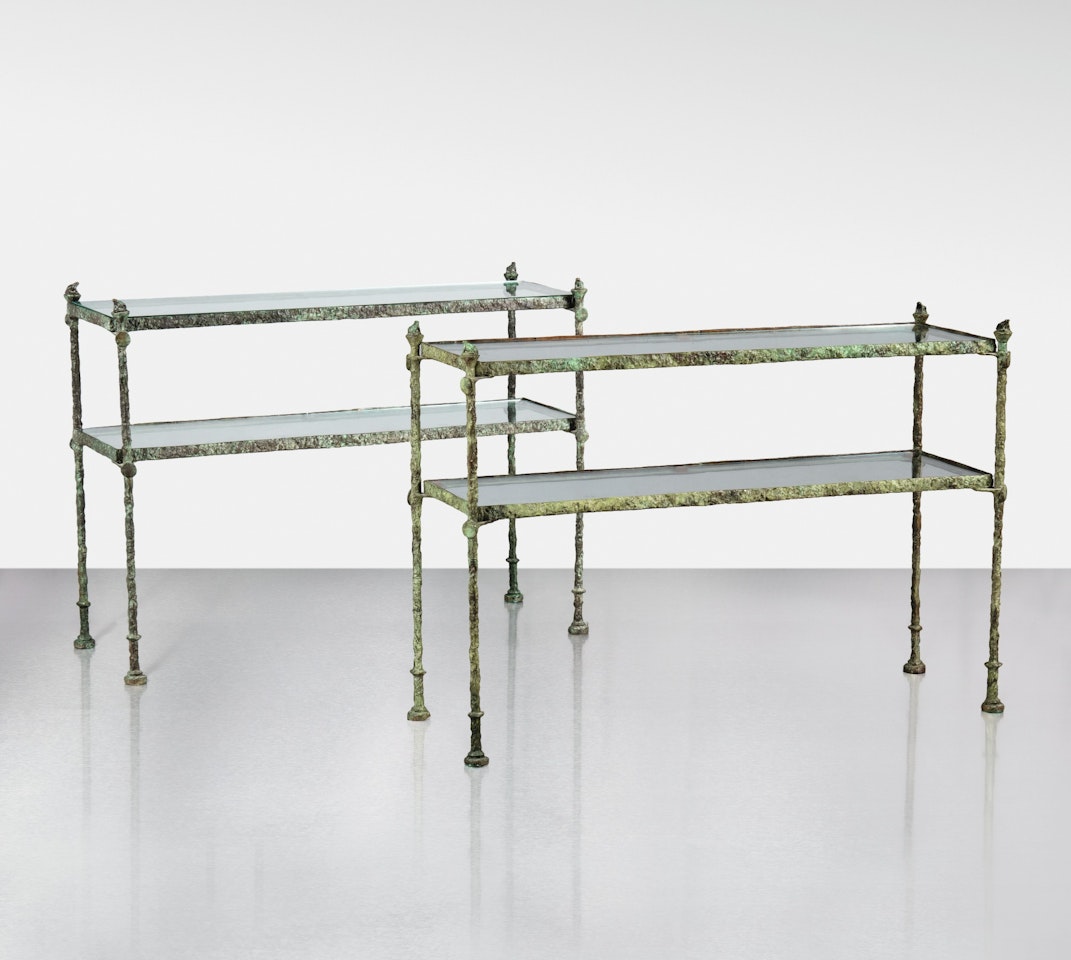 PAIR OF AUX GRENOUILLES CONSOLE-TABLES by Diego Giacometti