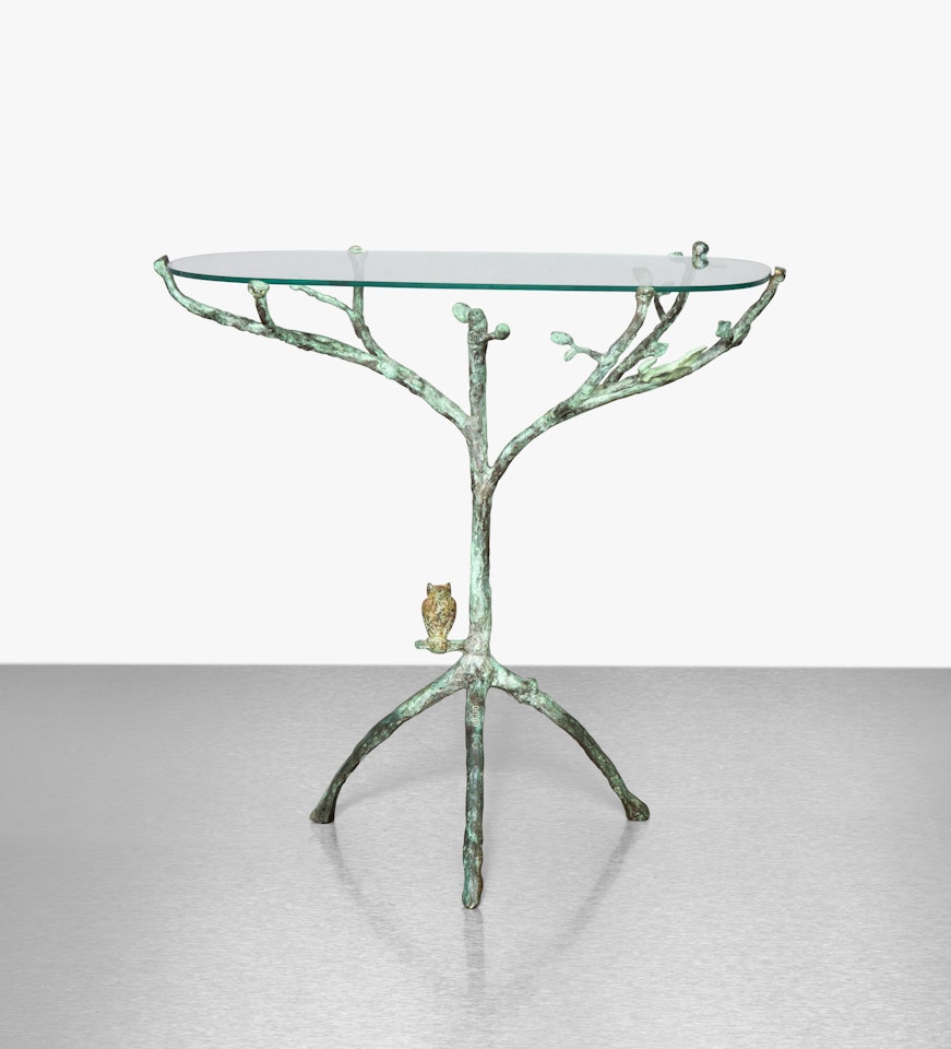 GUÉRIDON-ARBRE AU HIBOU by Diego Giacometti