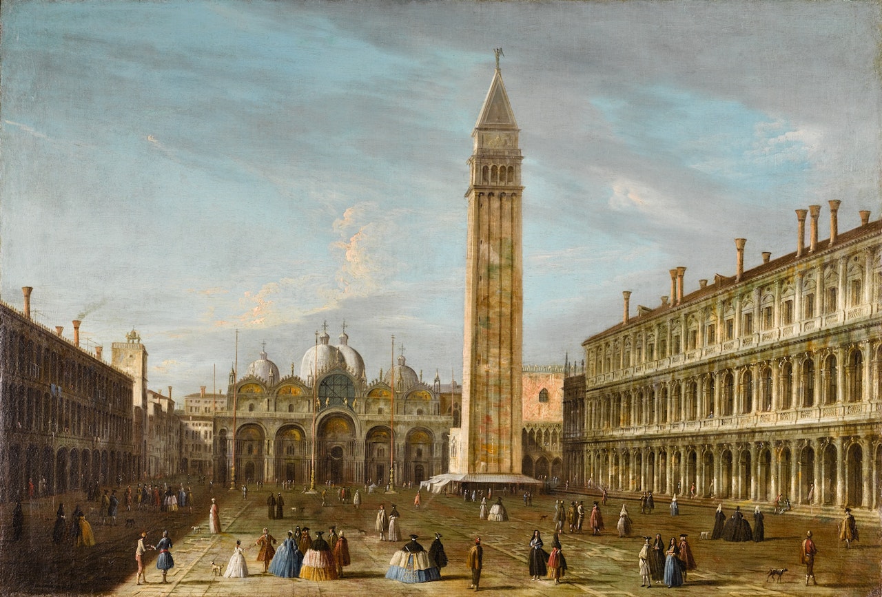 Venice, the Piazza San Marco by Apollonio Domenichini