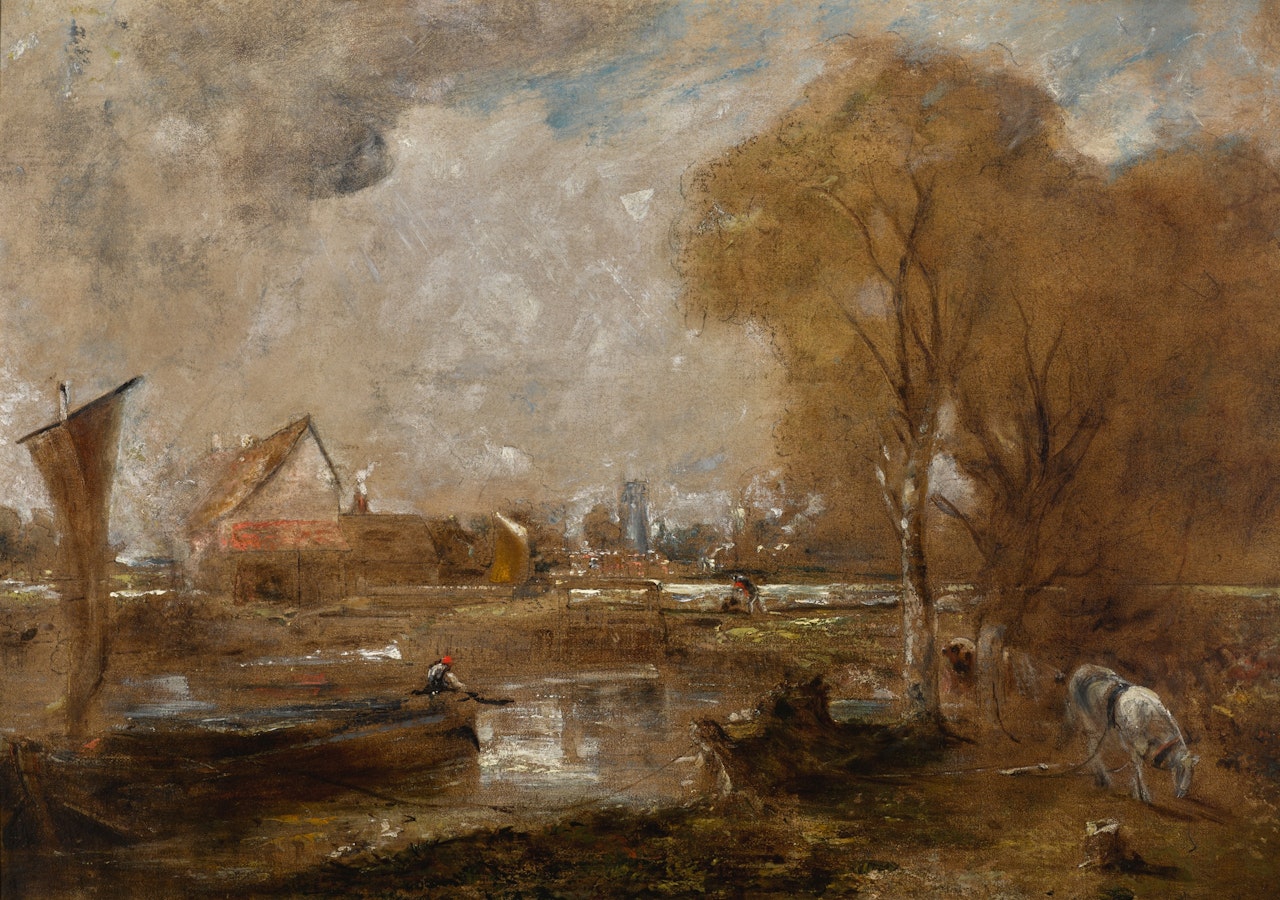 Study for Dedham Lock and Mill by John Constable