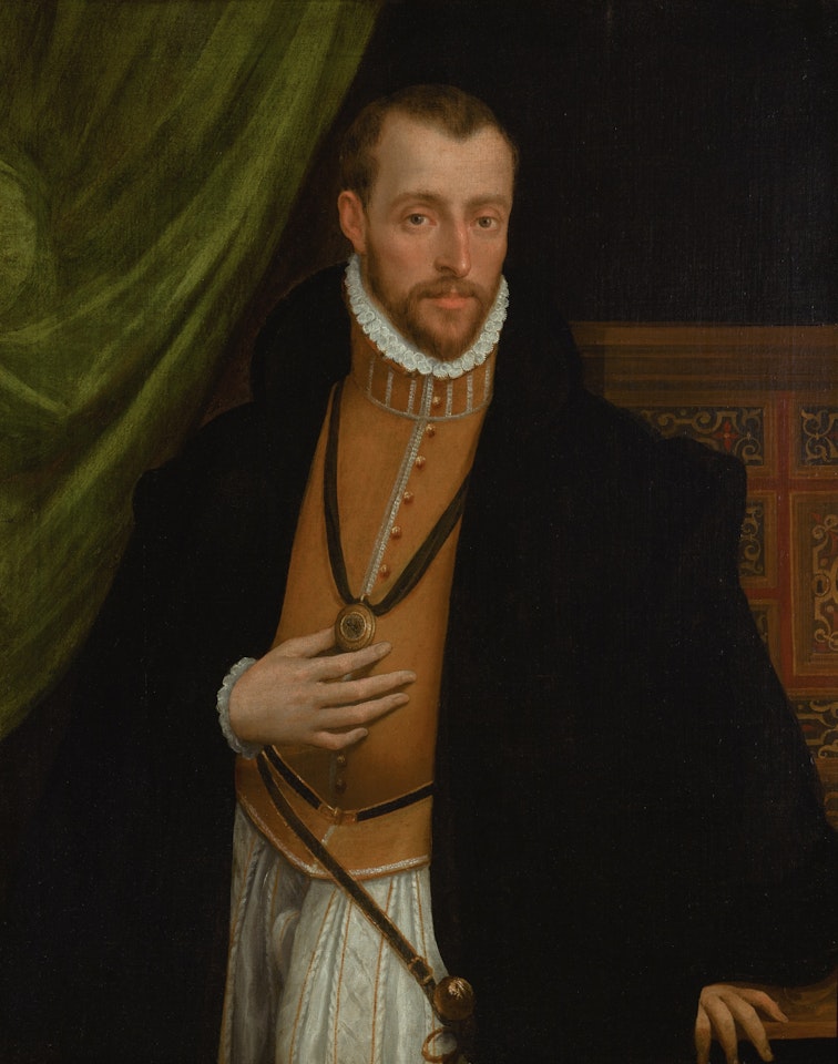 Portrait of a gentleman, half-length, in a golden doublet by Venetian School