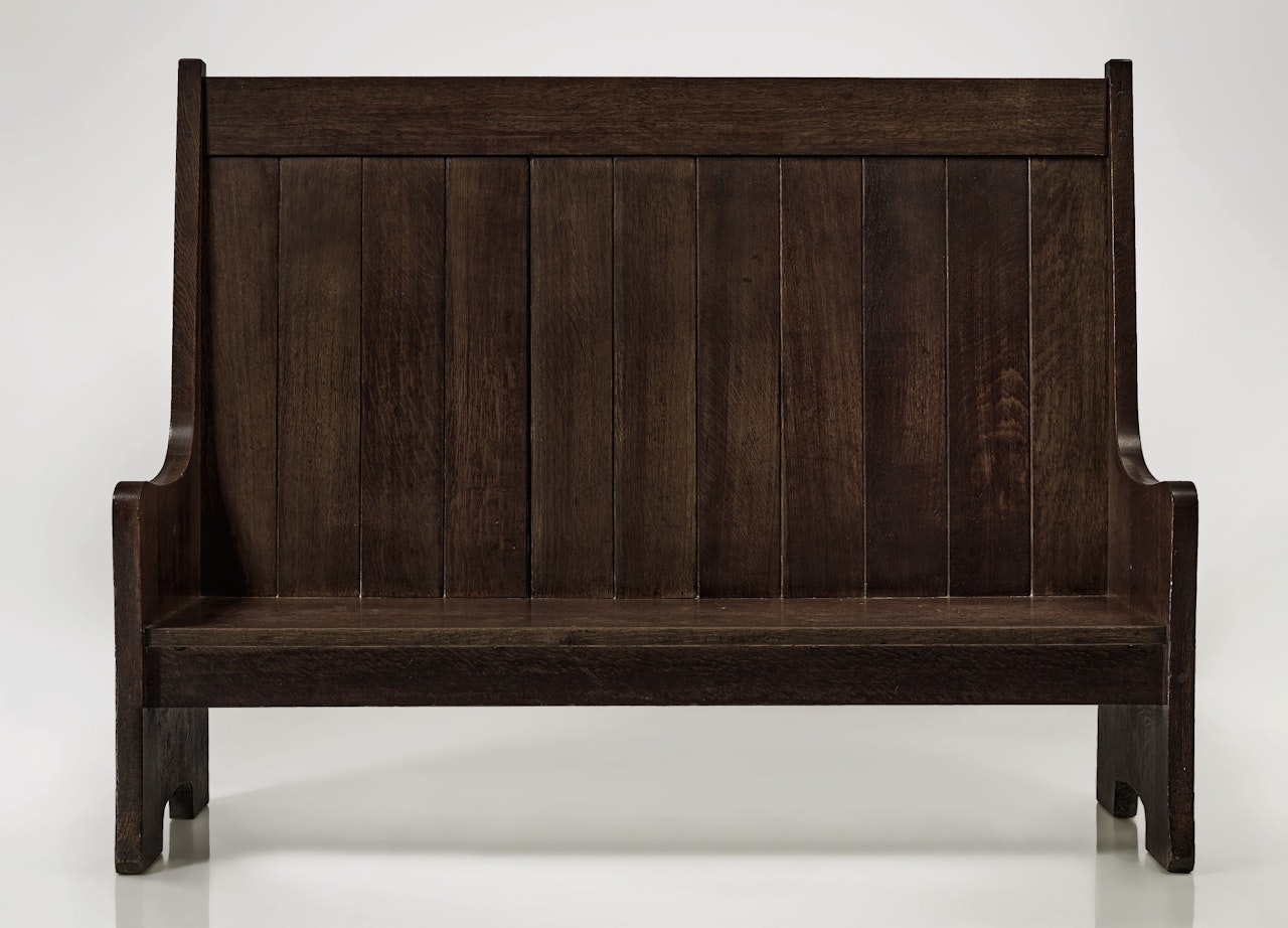 AN IMPORTANT AND RARE SETTLE, MODEL NO. 196 by Gustav Stickley