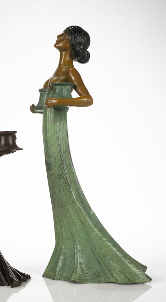 TWO-LIGHT FIGURAL CANDLESTICK by Gustav Gurschner