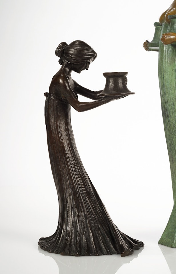 FIGURAL CANDLESTICK by Gustav Gurschner
