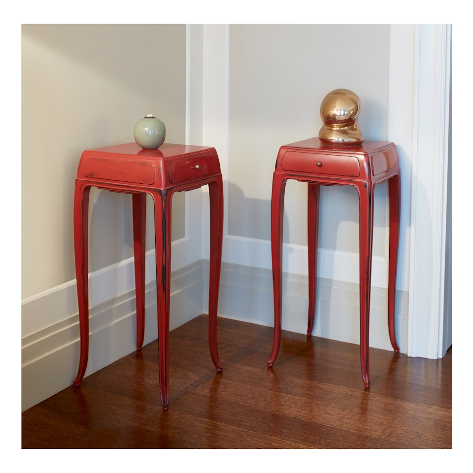 PAIR OF SIDE TABLES by Jean Dunand