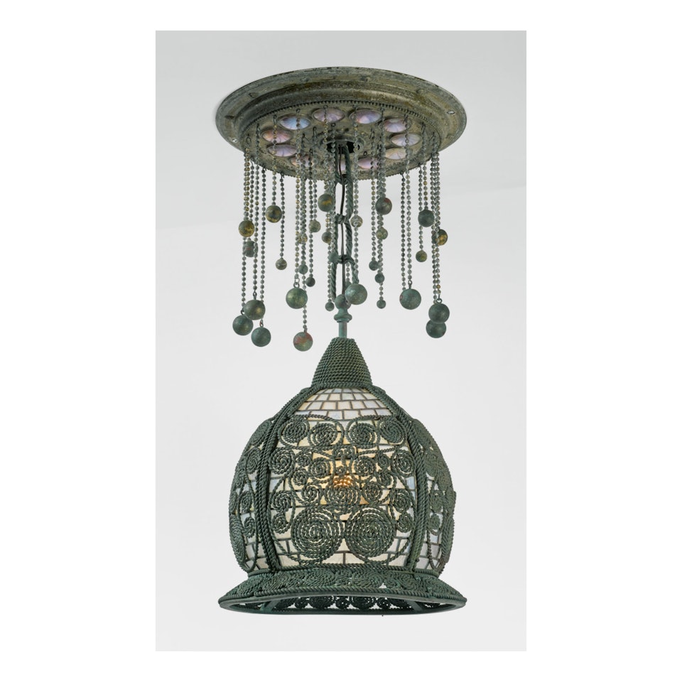 "MOORISH" TWISTED WIRE CHANDELIER by Tiffany Studios