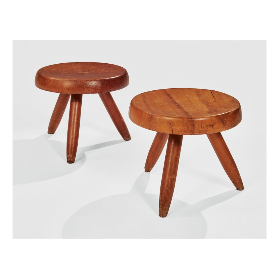 TWO "BERGER" STOOLS by Charlotte Perriand