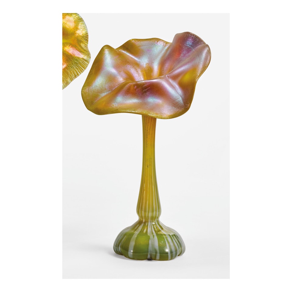 DECORATED "JACK-IN-THE-PULPIT" VASE by Tiffany Studios