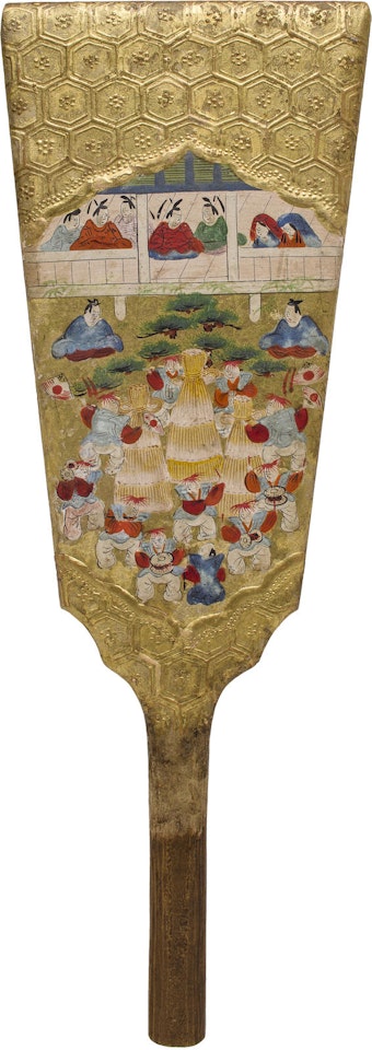 A wood hagoita (shuttlecock paddle) by Anonymous