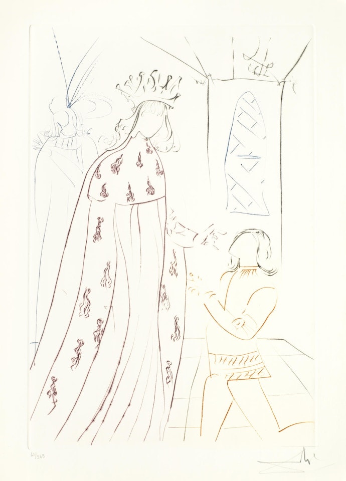 La Quête du Graal 12 folio by Salvador Dali