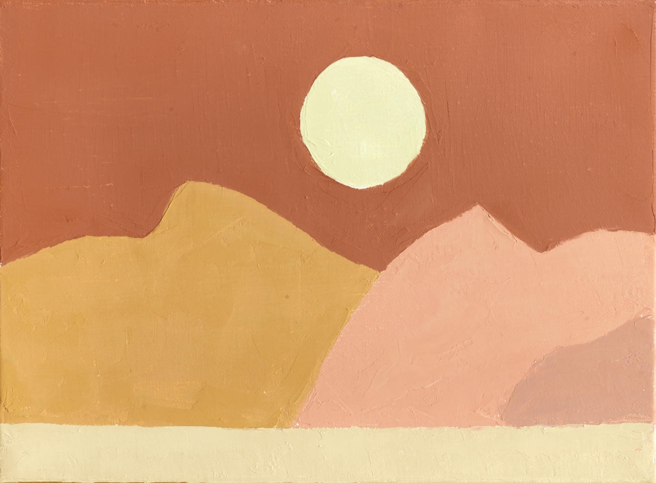 Abstract Landscape by Etel Adnan