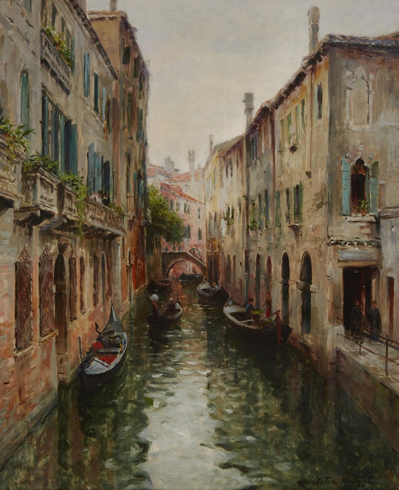 Rio St. Aponal, Venice by Louis Aston Knight