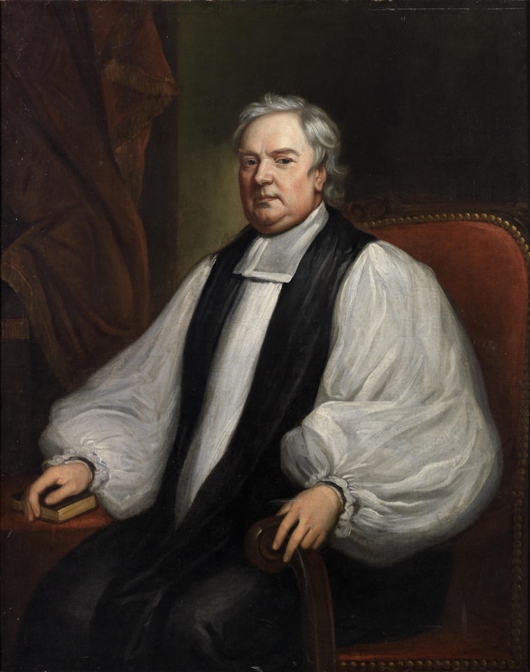 Portrait of Peter Gunning (1614-1684), Bishop of Chichester (1670-1675), Bishop of Ely (1675-1684), three-quarter-length, seated with a book by English School