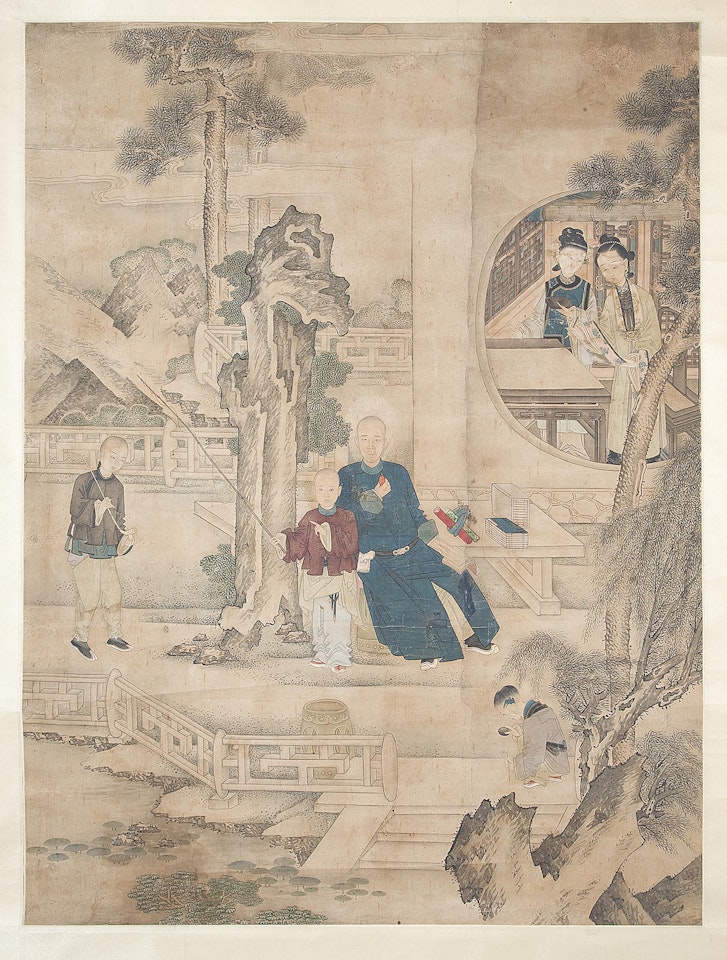 Family at leisure by Chinese School