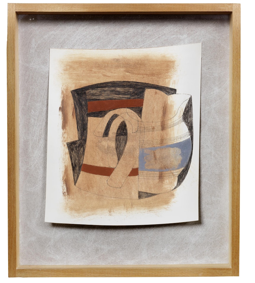 Still Life with Blue and Stripes by Ben Nicholson, O.M.