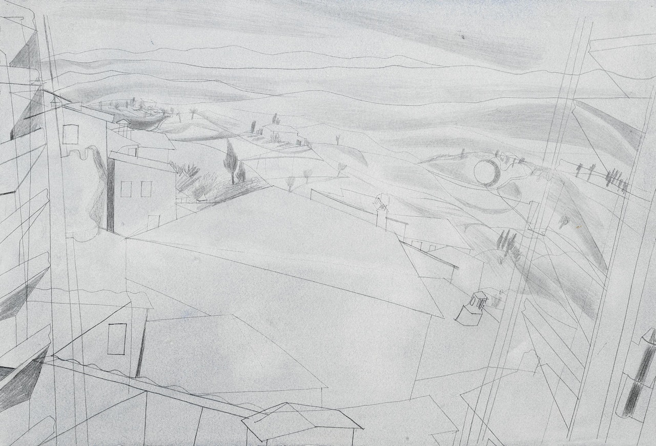 May 1950 (Early Morning from San Gimignano) by Ben Nicholson, O.M.