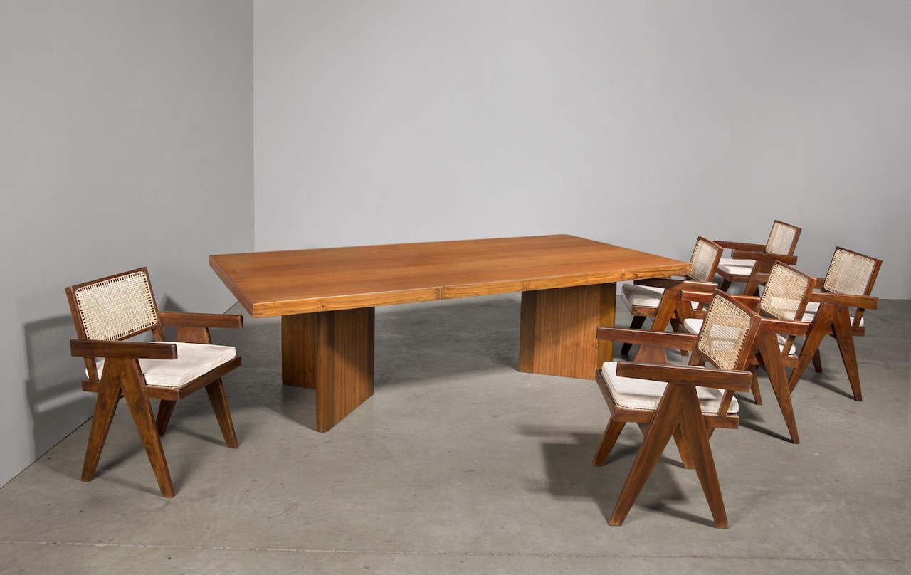 Set of six Office armchairs by Pierre Jeanneret