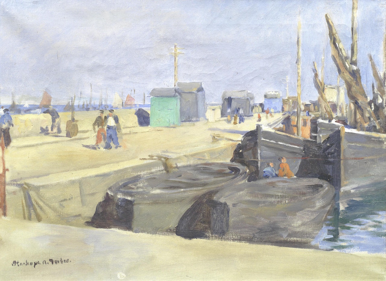 Newlyn Pier by Stanhope Alexander Forbes