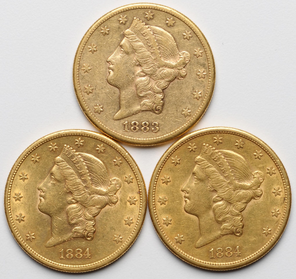 1883-S, 1884-S (2) $20 by Anonymous