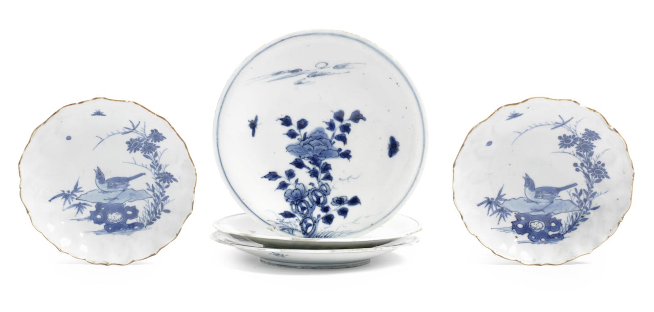 Five ko-sometsuke dishes by Anonymous