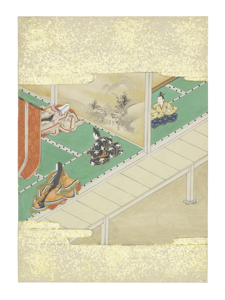 Nara-Ehon style Section from a Set of Illustrations to  Soga monogatari (The Tale of the Soga Brothers) Book 9 Chapter 1, Gorō and Jūrō visit Yoshimori by Anonymous