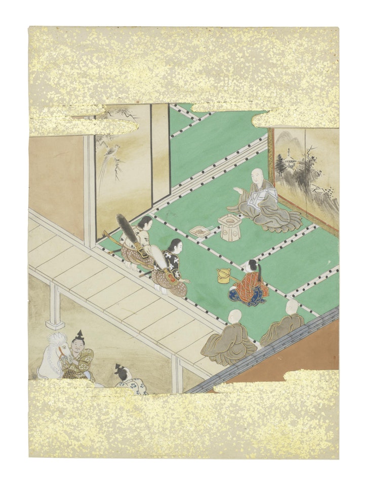 Nara-Ehon style Section from a Set of Illustrations to  Soga monogatari (The Tale of the Soga Brothers) Book 6 Chapter 4, Gorō and Jūrō receive a blessing before they set off to seek their revenge by Anonymous