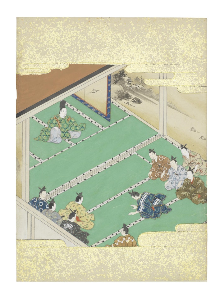 Nara-Ehon style Section from a Set of Illustrations to  Soga monogatari (The Tale of the Soga Brothers) Book 5 Chapter 1, Yoritomo proposes a hunt on the Asama plain by Anonymous
