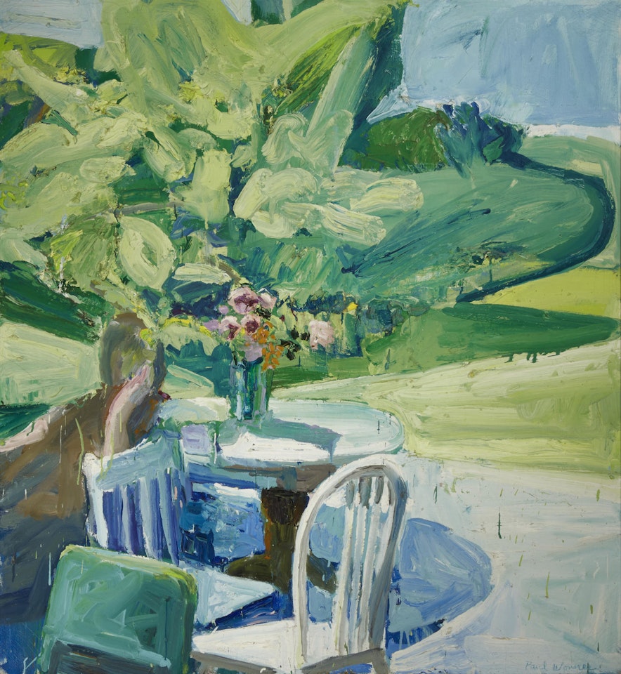 Figure by Terrace Table in Spring by Paul Wonner
