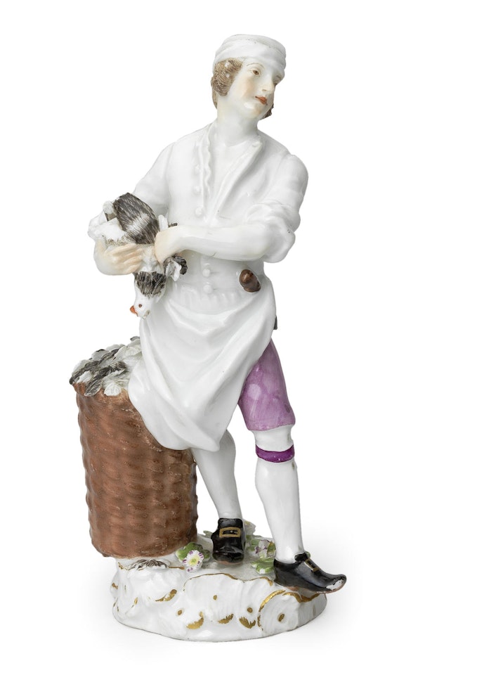 A Meissen 'Cris de Paris' figure of a poultry chef by Anonymous