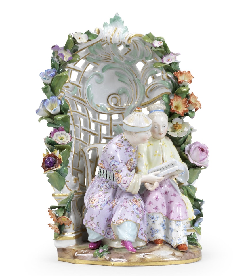 A Meissen chinoiserie arbour group by Anonymous