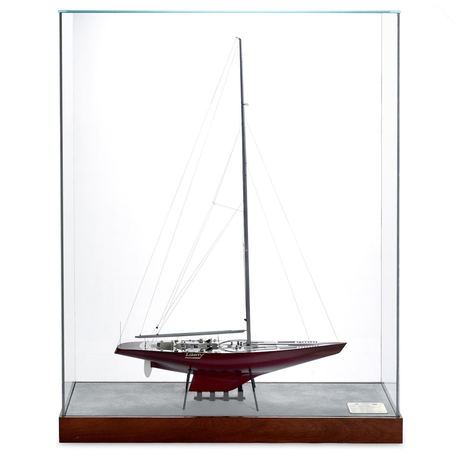 A exhibition standard model of the 12-meter yacht Liberty by Anonymous