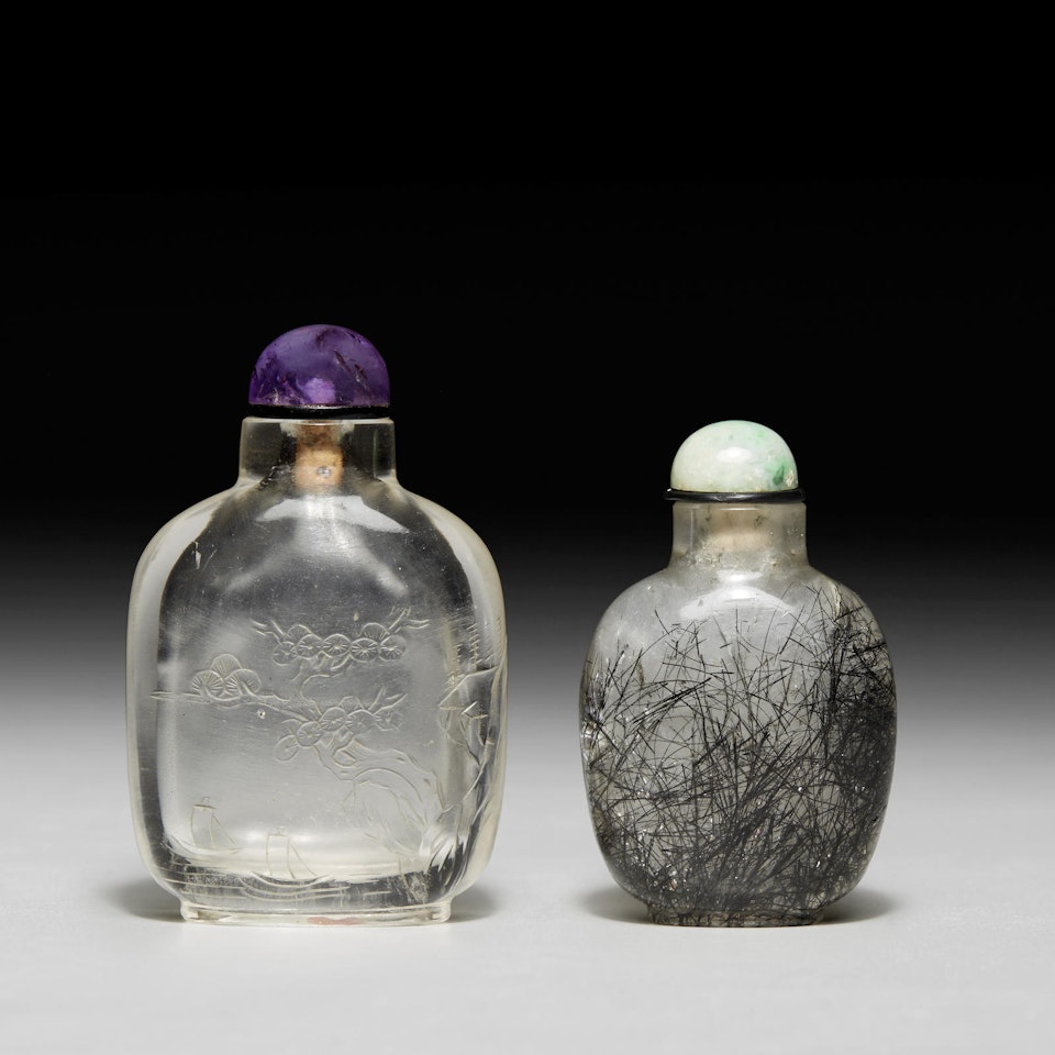 Two rock crystal snuff bottles by Anonymous