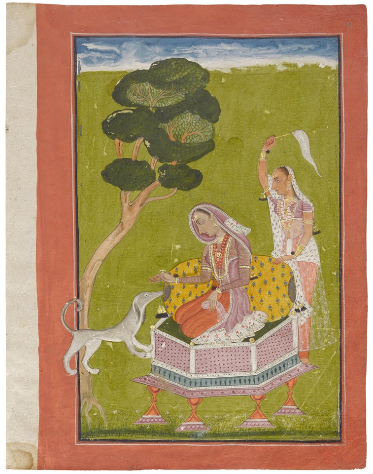 AN ILLUSTRATION FROM A RAGAMALA SERIES: SANVERI, DAUGHTER-IN-LAW OF SRI RAGA by Anonymous