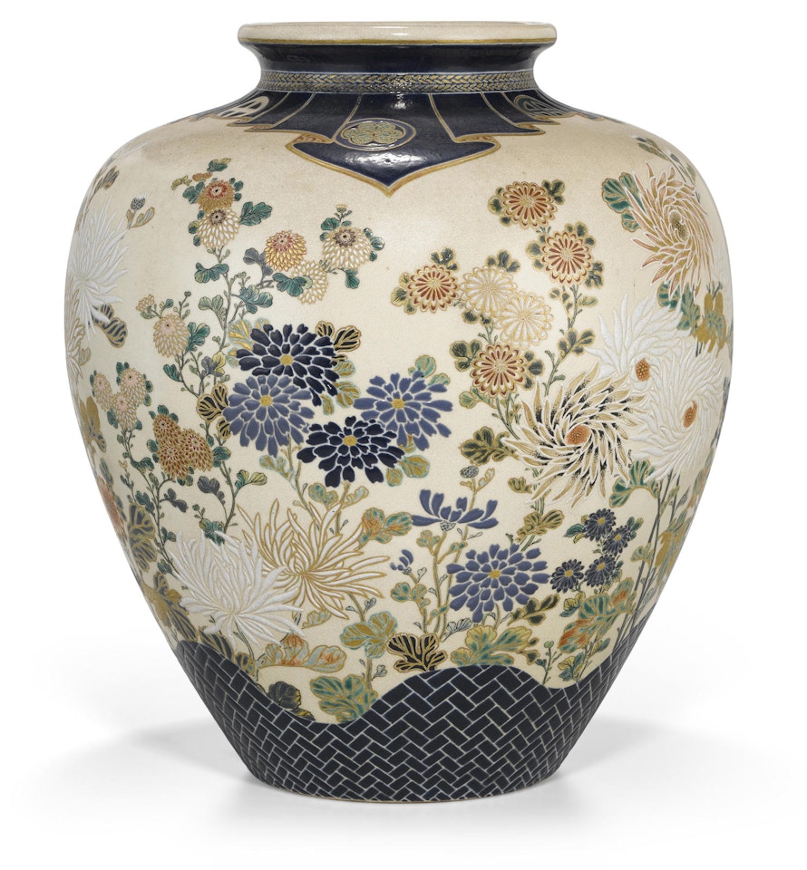 A large Satsuma vase by Anonymous