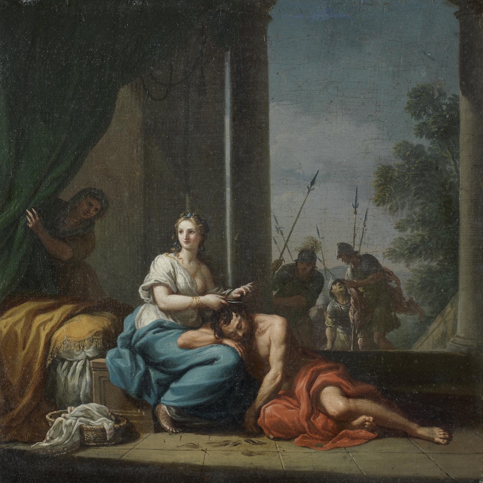Samson and Delilah; Samson and the House of Dagon by Roman School