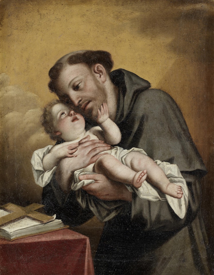 Saint Anthony of Padua with the Christ child by Neapolitan School