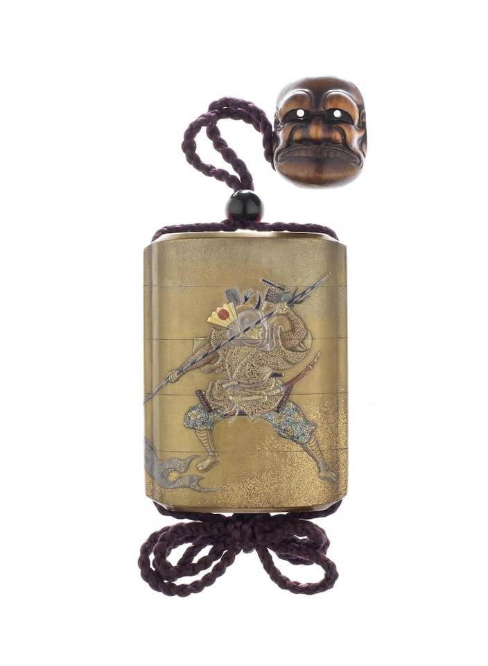 A gold-lacquer four-case inro, Atrributed to Yamada Jokasai by Anonymous