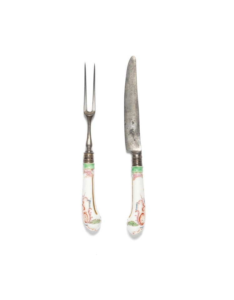 Two Doccia cutlery handles by Anonymous