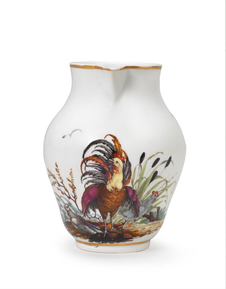 A very rare Ansbach ornithological jug sent to the Reverend De Mol at Loosdrecht by Anonymous