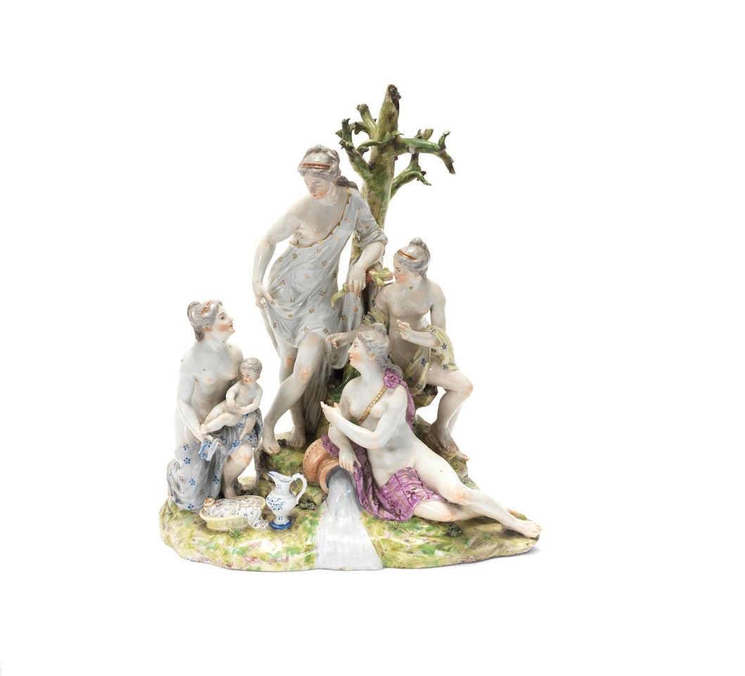 A large Ludwigsburg group of the Finding of Moses by Anonymous