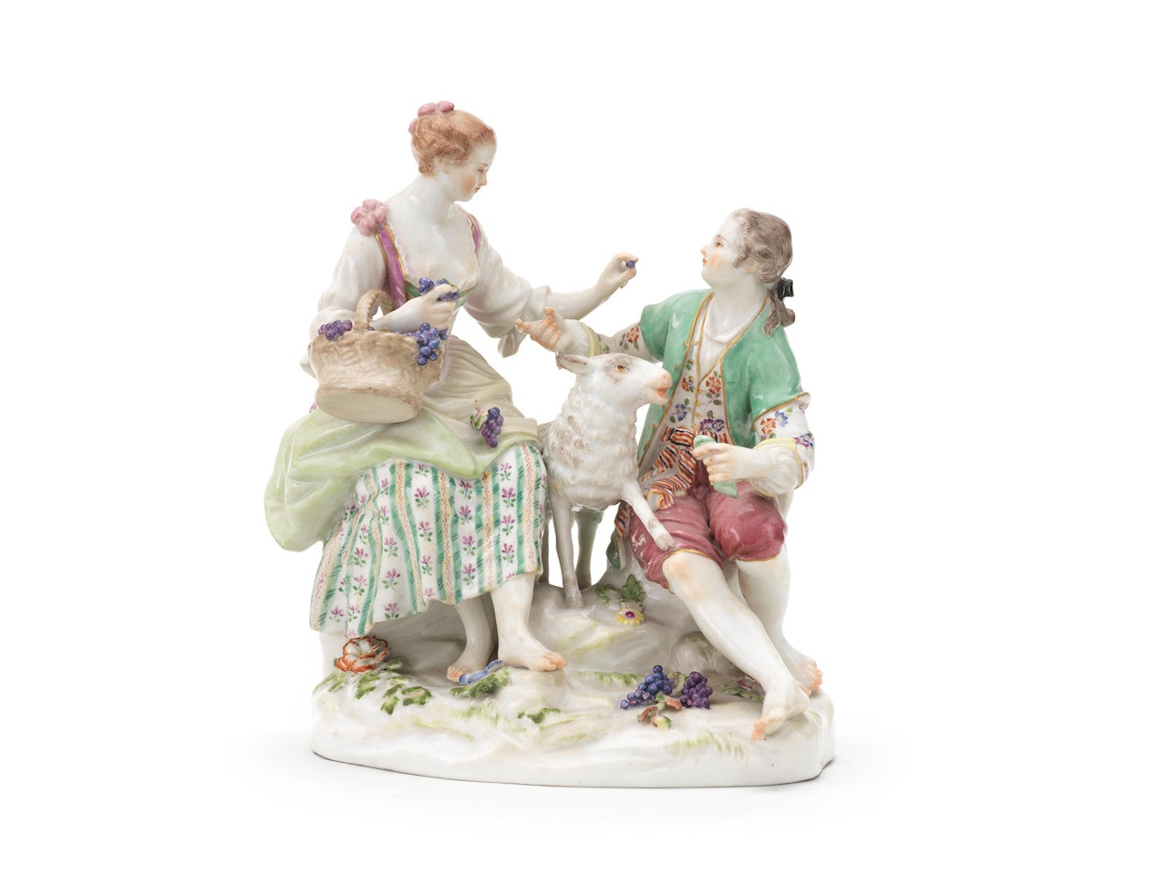 A Meissen group of a shepherd and shepherdess by Anonymous