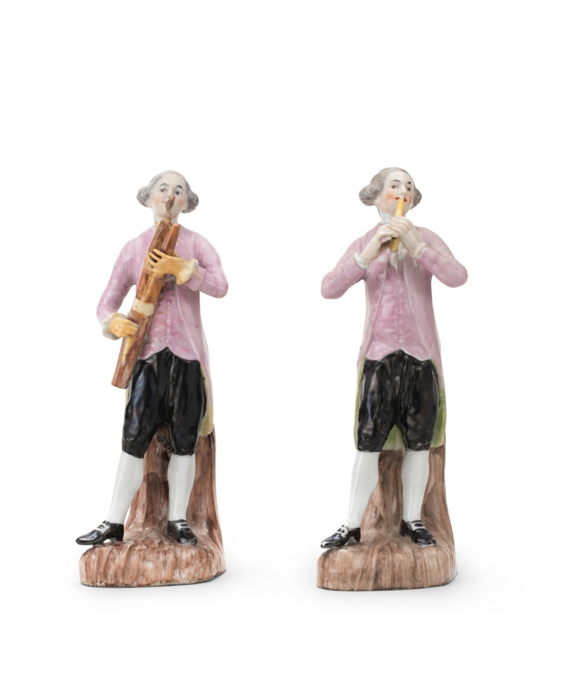 Two Volkstedt figures of musicians by Anonymous