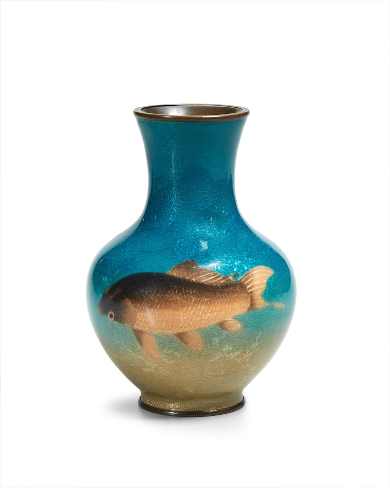 A ginbari cloisonné-enamel vase by OGASAWARA SHUZO by Anonymous