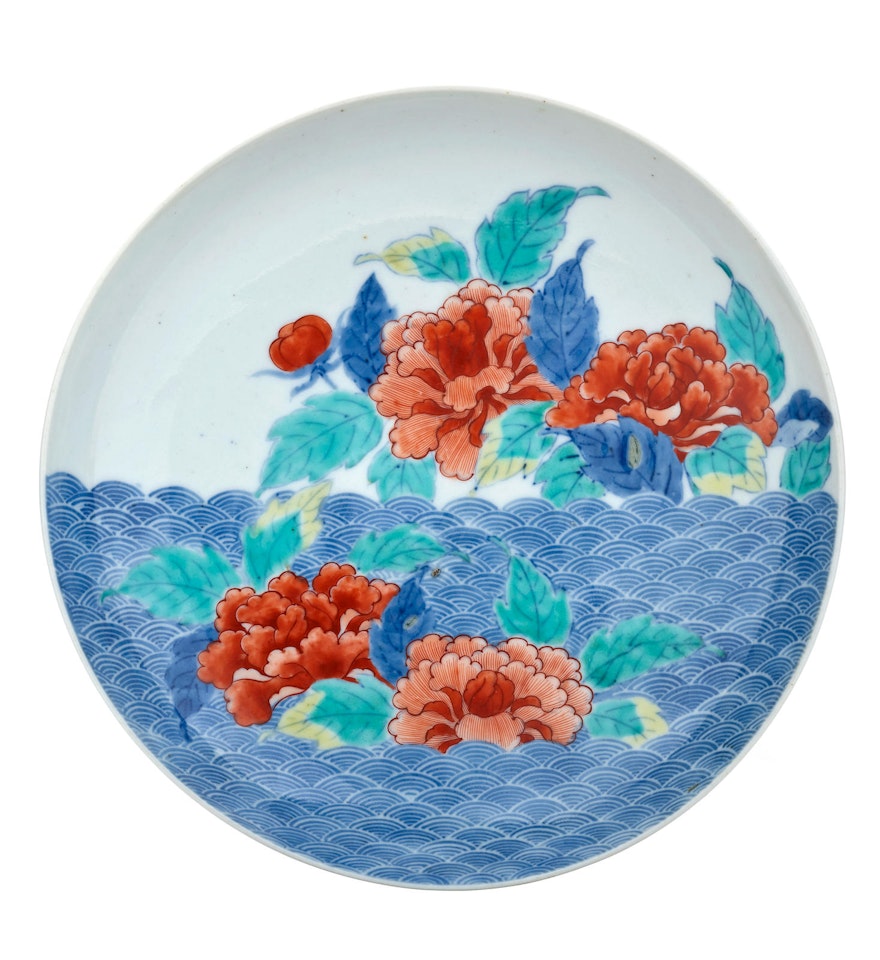 A porcelain saucer dish by Anonymous