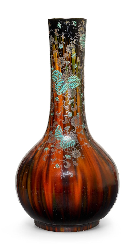 A large porcelain bottle vase by Anonymous